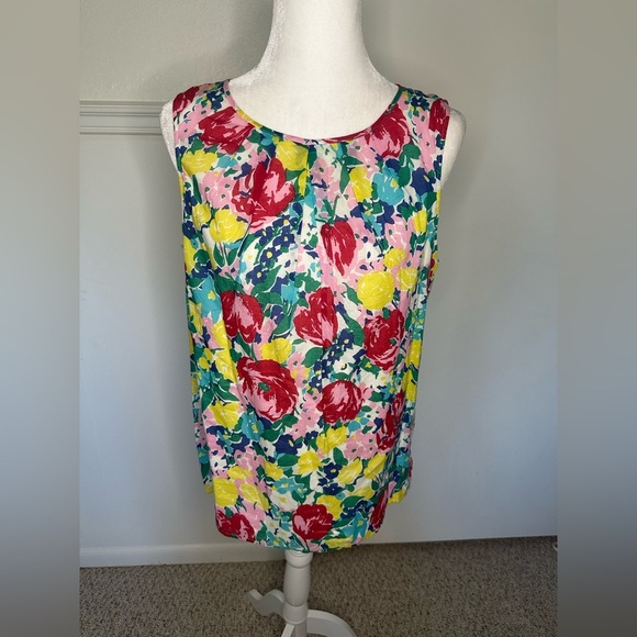 Talbots Pastel Floral Top size 12 - Picture 1 of 8